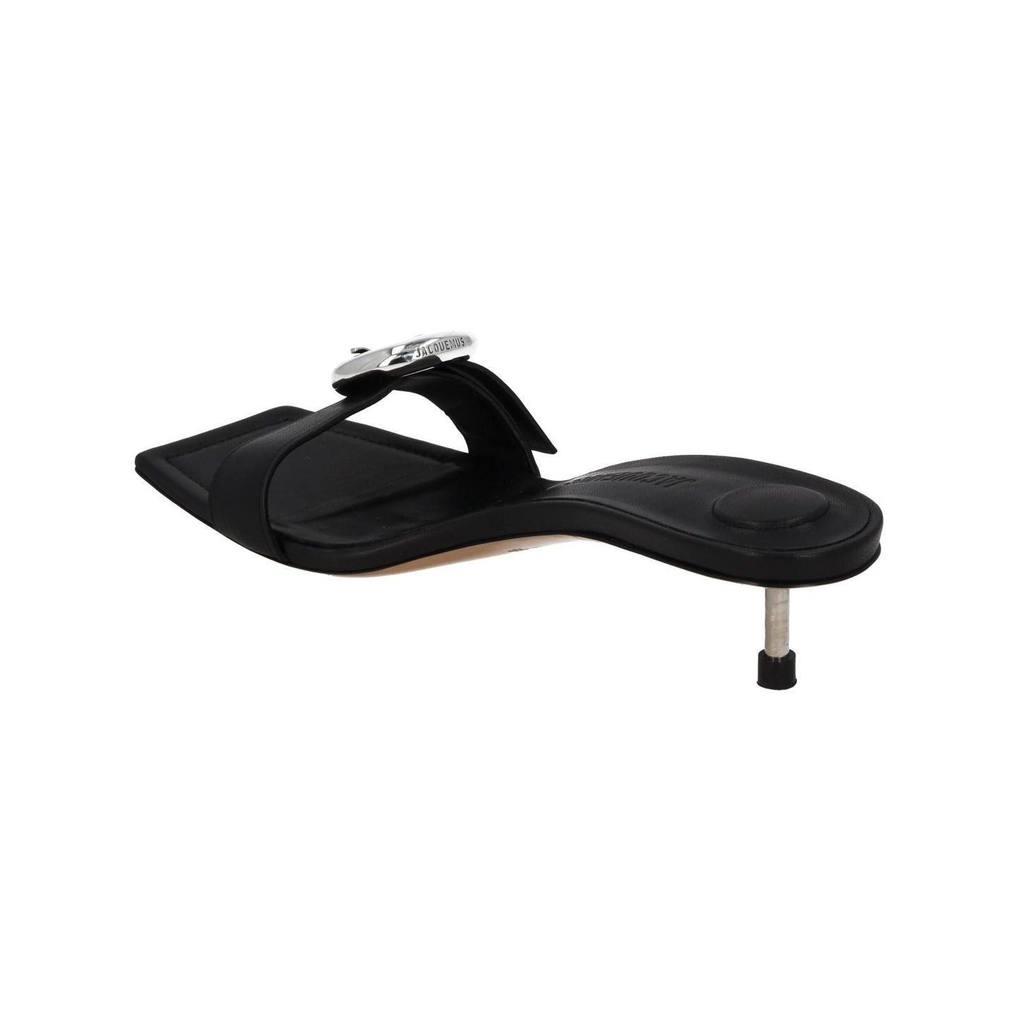 JACQUEMUS Mule Sandal Regalo Basse Kitten Heel Black Leather UK6 NEW RRP575