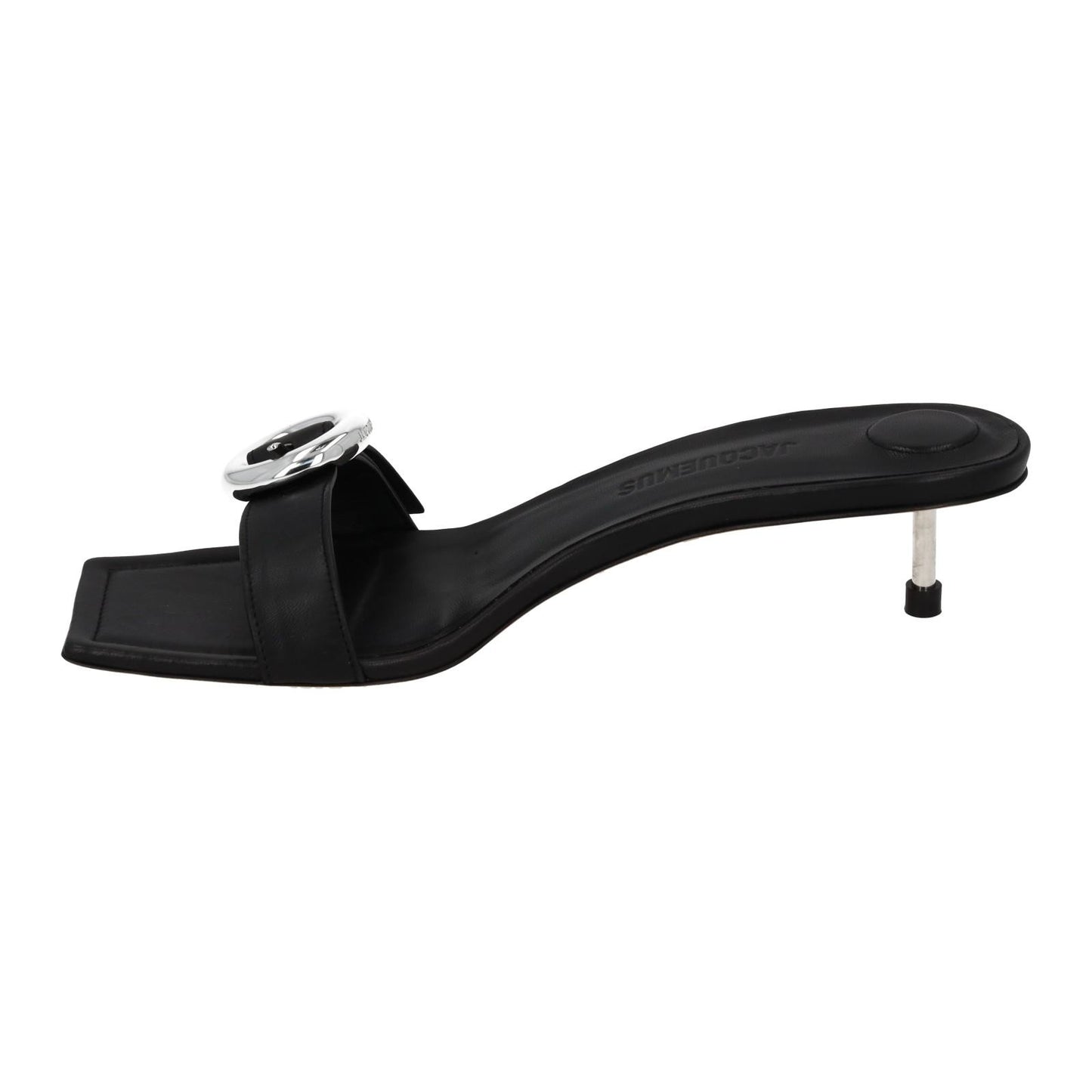 JACQUEMUS Mule Sandal Regalo Basse Kitten Heel Black Leather EU41 UK8 NEW RRP575