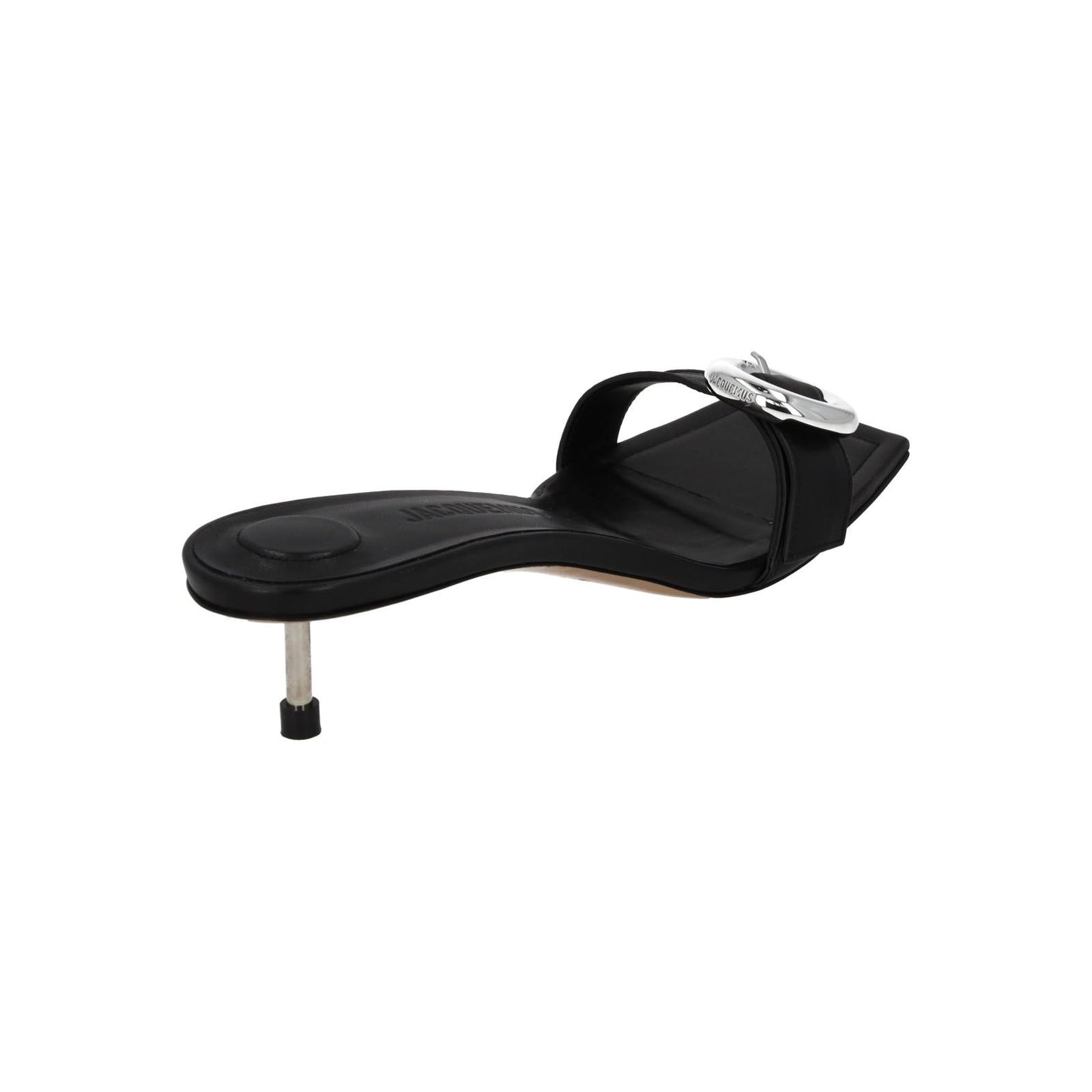 JACQUEMUS Mule Sandal Regalo Basse Kitten Heel Black Leather EU41 UK8 NEW RRP575