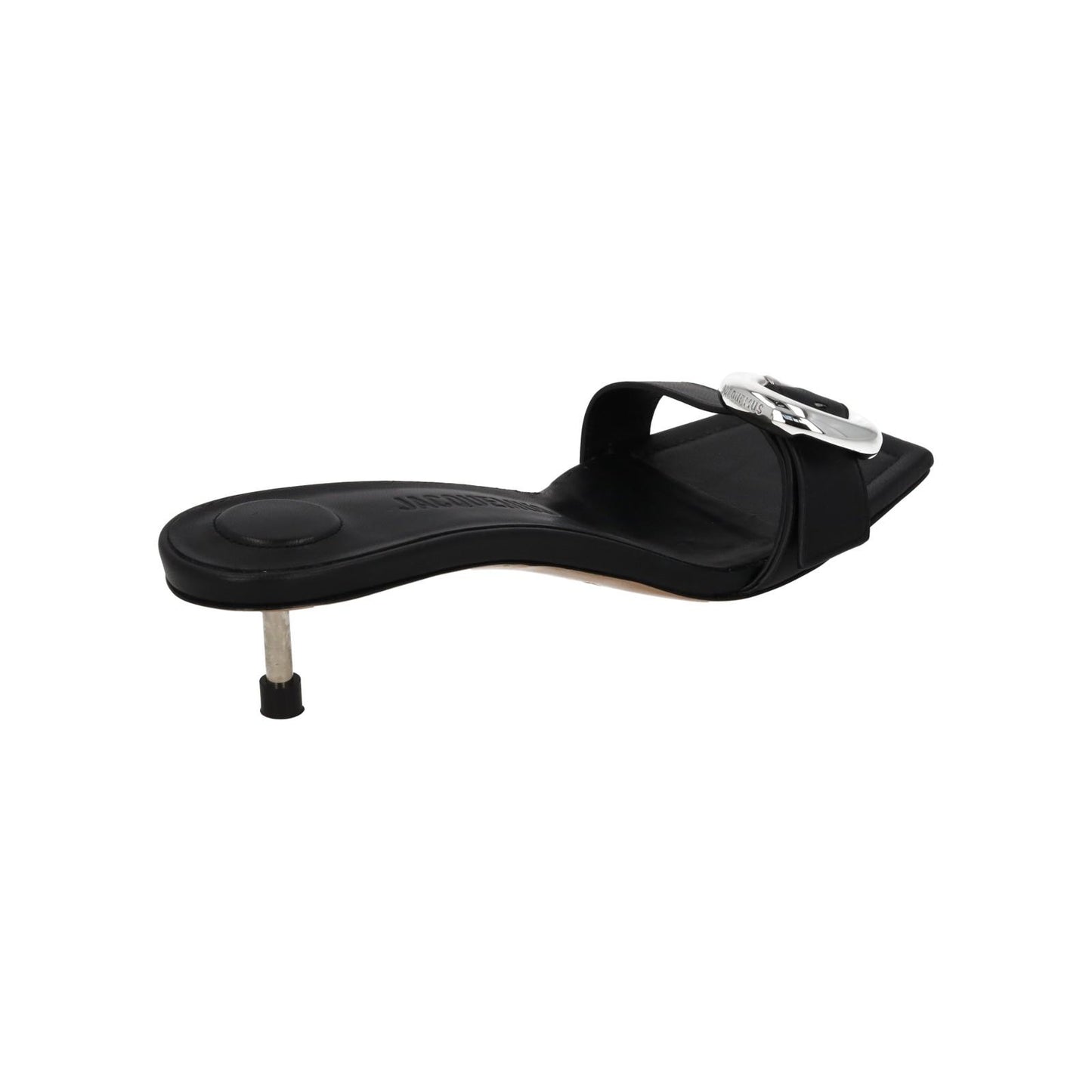 JACQUEMUS Mule Sandal Regalo Basse Kitten Heel Black Leather EU38 UK5 NEW RRP575