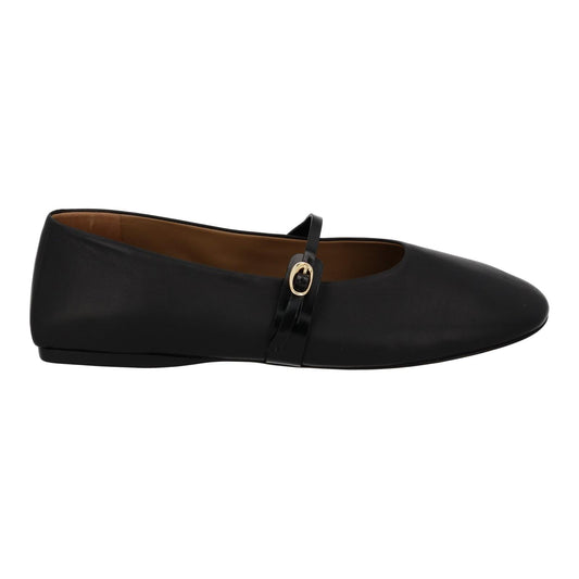 JACQUEMUS Flat Shoes Les Ballerines Rondes Black Leather EU39 UK6 NEW RRP475