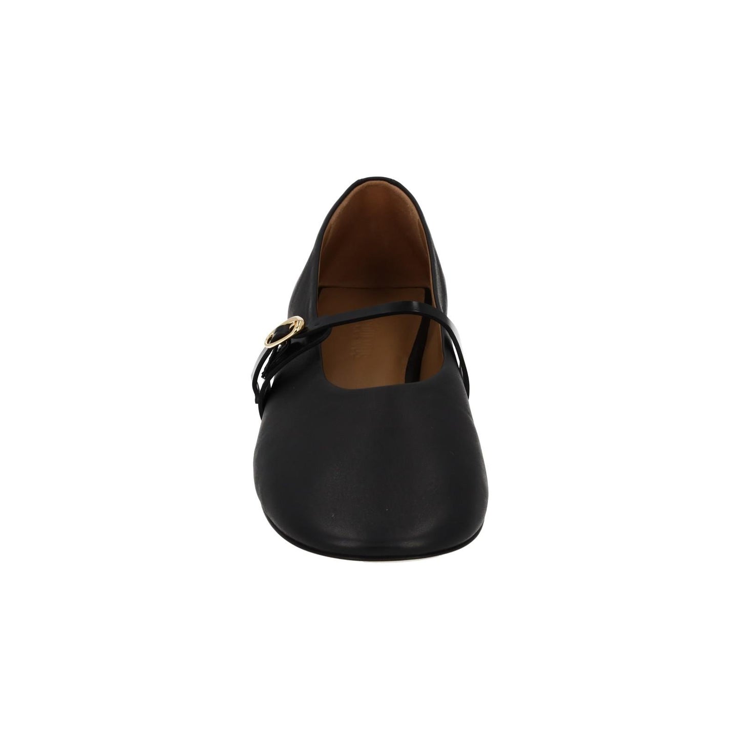 JACQUEMUS Flat Shoes Les Ballerines Rondes Black Leather EU39 UK6 NEW RRP475