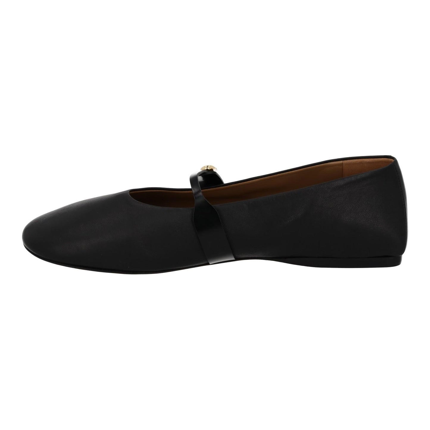 JACQUEMUS Flat Shoes Les Ballerines Rondes Black Leather EU39 UK6 NEW RRP475