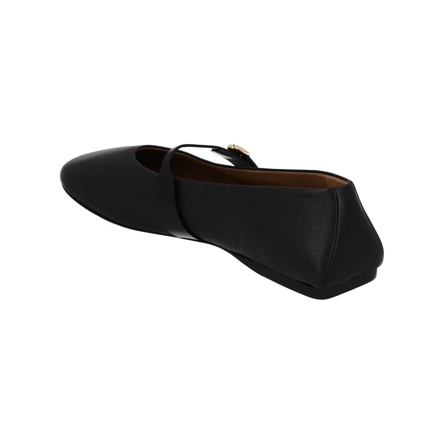 JACQUEMUS Flat Shoes Les Ballerines Rondes Black Leather EU39 UK6 NEW RRP475