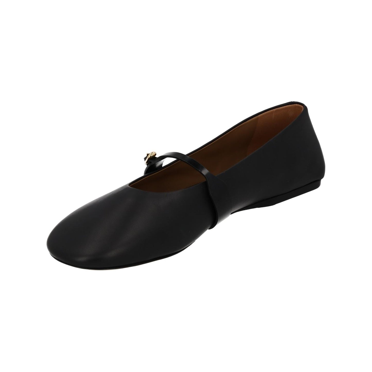 JACQUEMUS Flat Shoes Les Ballerines Rondes Black Leather EU41 UK8 NEW RRP475