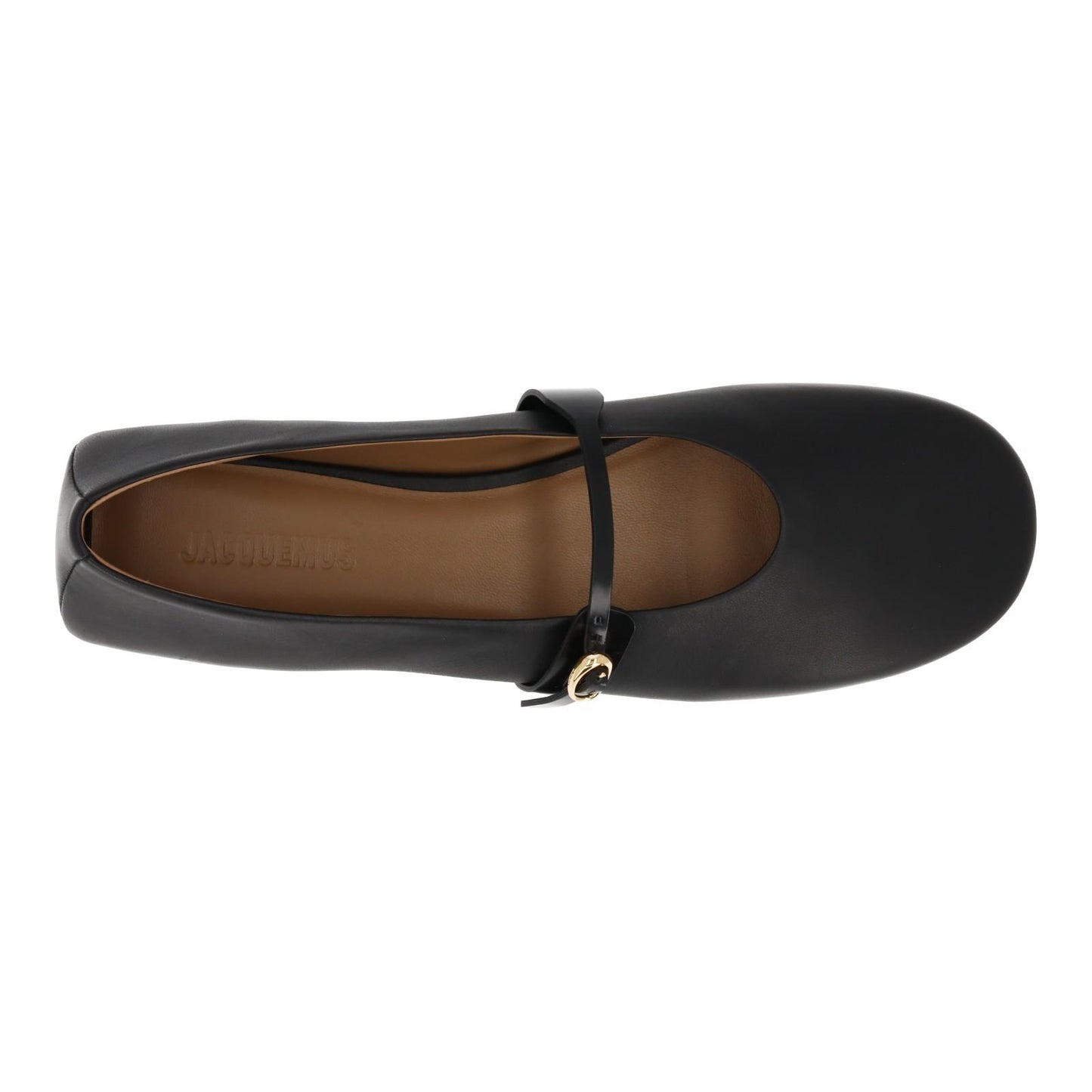 JACQUEMUS Flat Shoes Les Ballerines Rondes Black Leather EU41 UK8 NEW RRP475