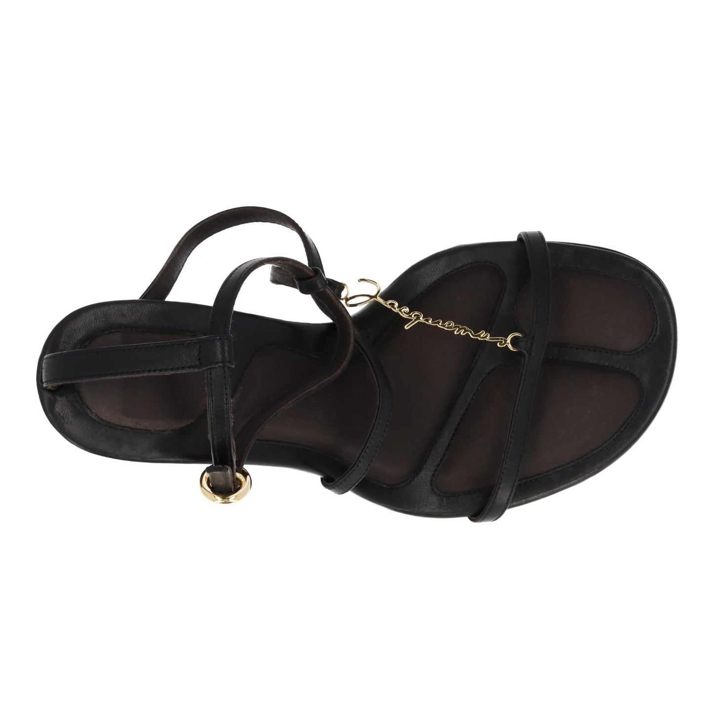 JACQUEMUS Pralu Sandals Black Leather Strappy Slim Heels EU38 UK5 NEW RRP565