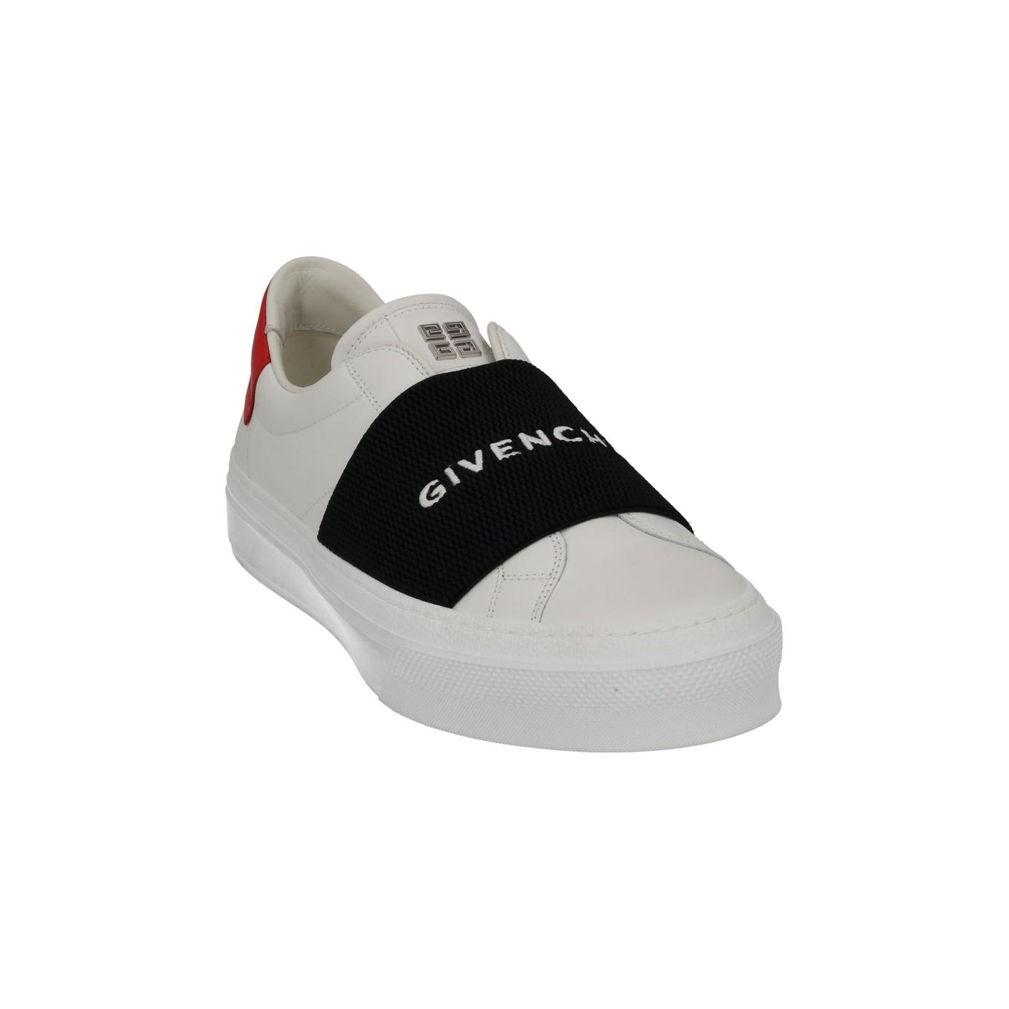 GIVENCHY Trainers City Court Elastic Strap Low Top White Leather UK7 NEW RRP495