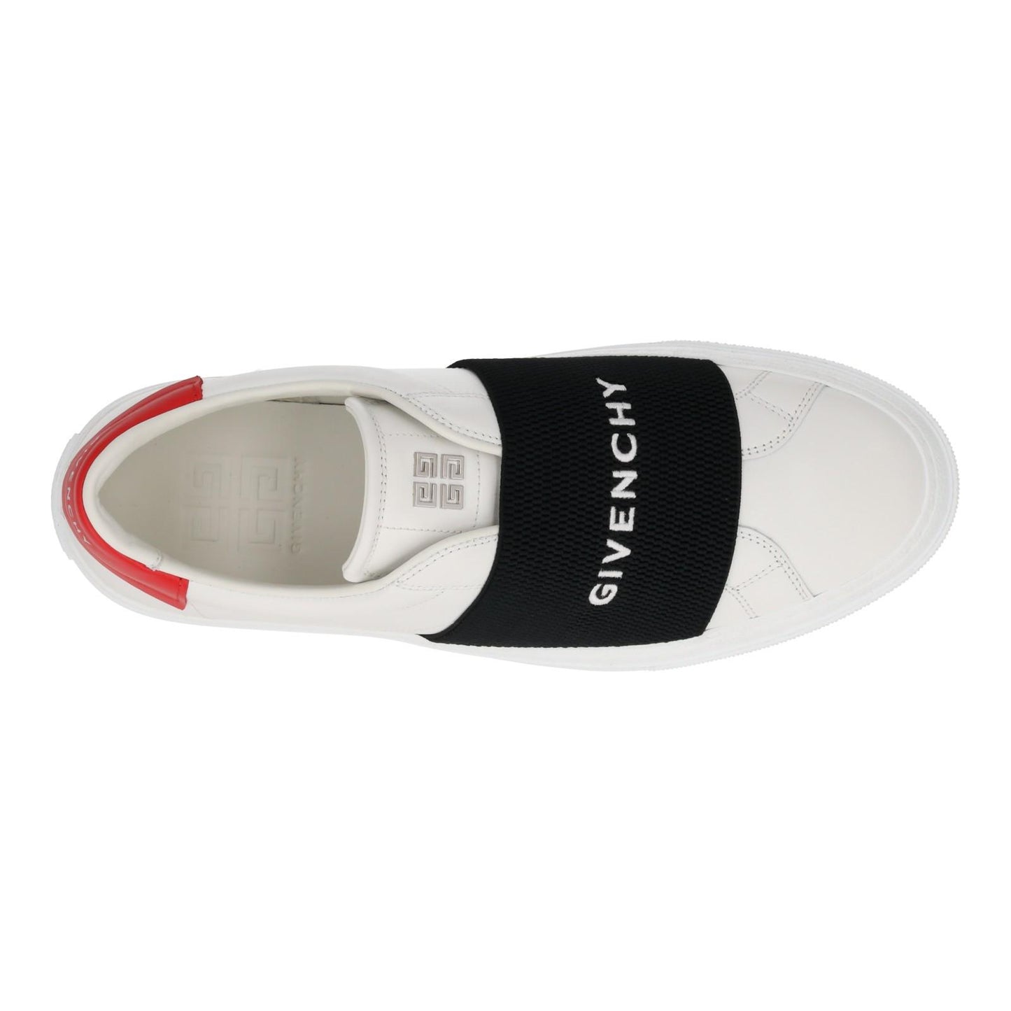 GIVENCHY Trainers City Court Elastic Strap Low Top White Leather UK7 NEW RRP495