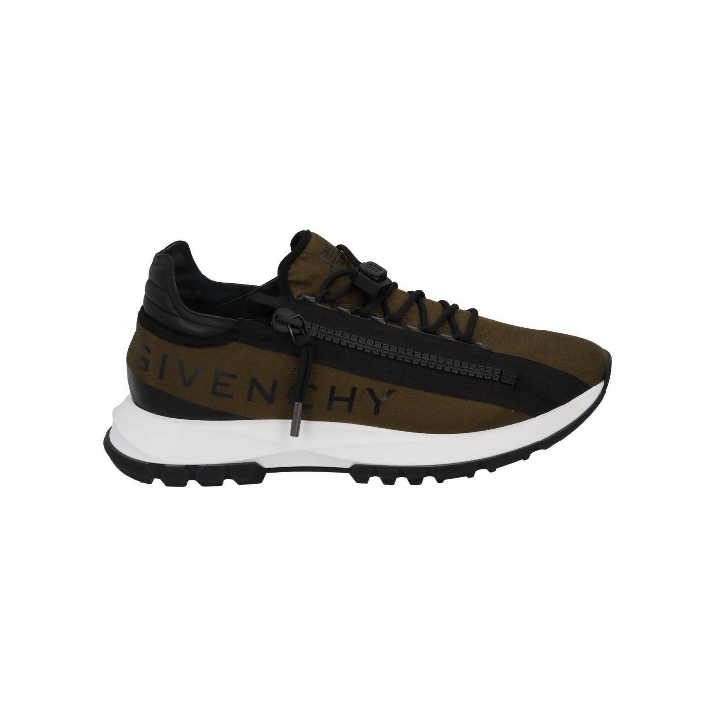 GIVENCHY Trainers Spectre Zip Runner Low Top Khaki Brown Black UK8 NEW RRP650