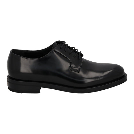 GIVENCHY Derby Shoes Lace Up Polished Buffed Black Leather UK10 NEW RRP715