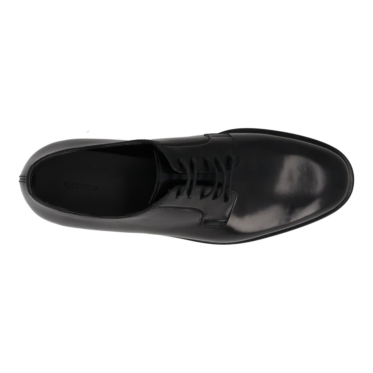GIVENCHY Derby Shoes Lace Up Polished Buffed Black Leather UK10 NEW RRP715