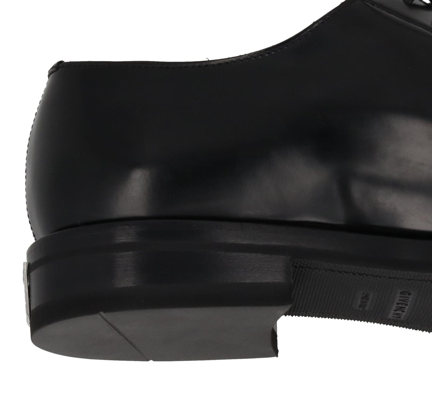 GIVENCHY Derby Shoes Lace Up Polished Buffed Black Leather UK10 NEW RRP715