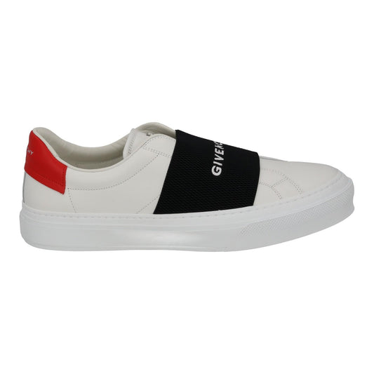 GIVENCHY Trainers City Court Elastic Strap Sneaker White Leather UK10 NEW RRP495