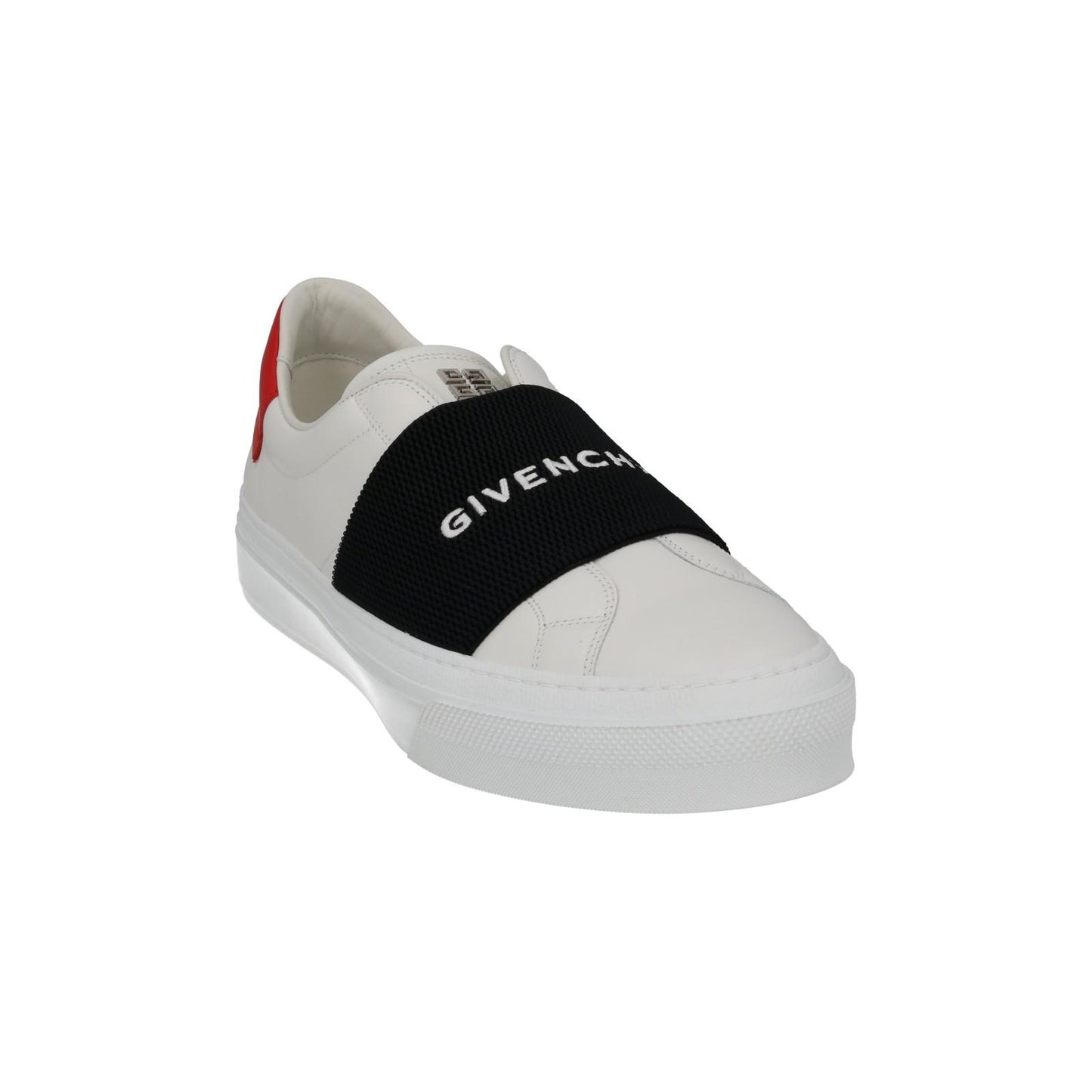 GIVENCHY Trainers City Court Elastic Strap Sneaker White Leather UK10 NEW RRP495