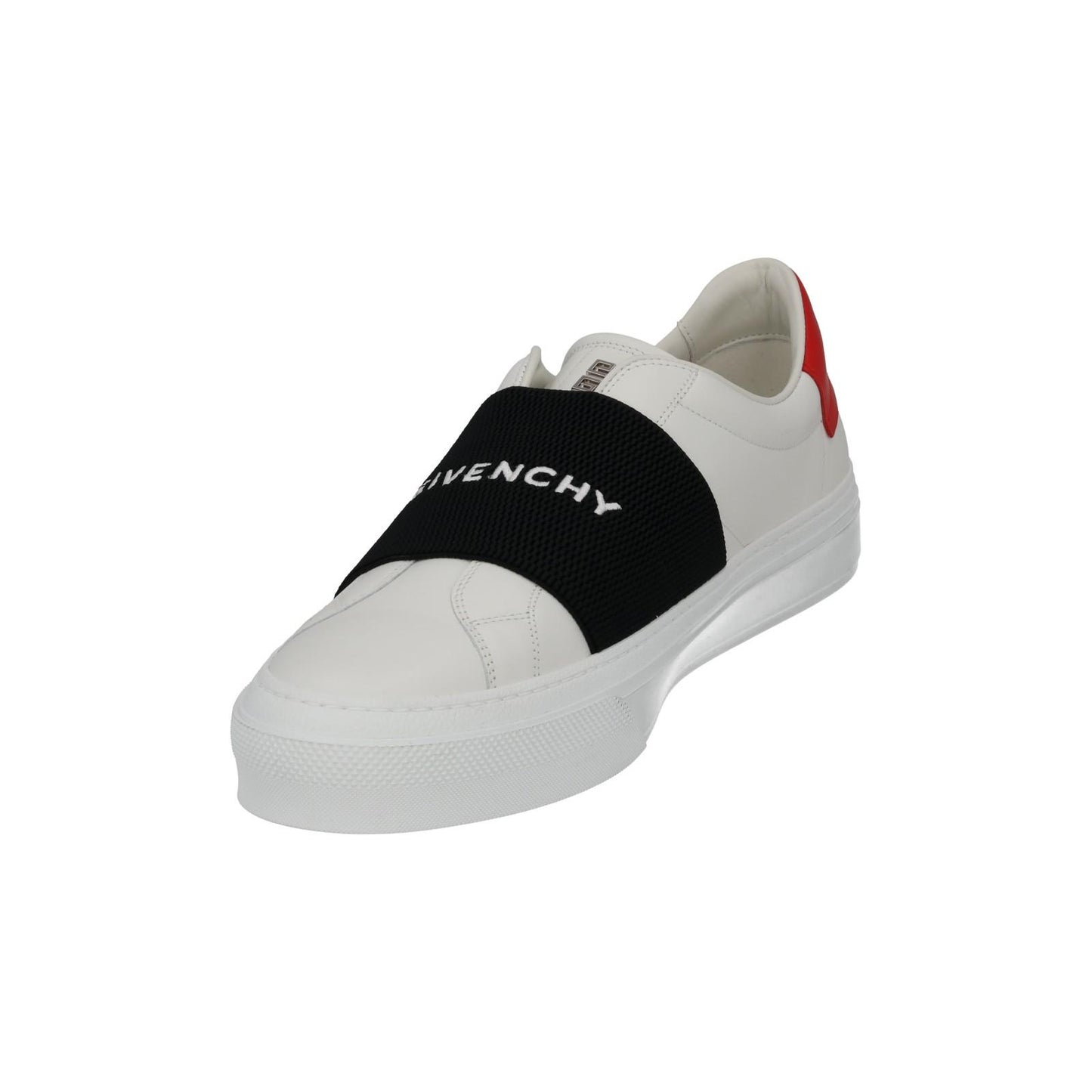 GIVENCHY Trainers City Court Elastic Strap Sneaker White Leather UK10 NEW RRP495