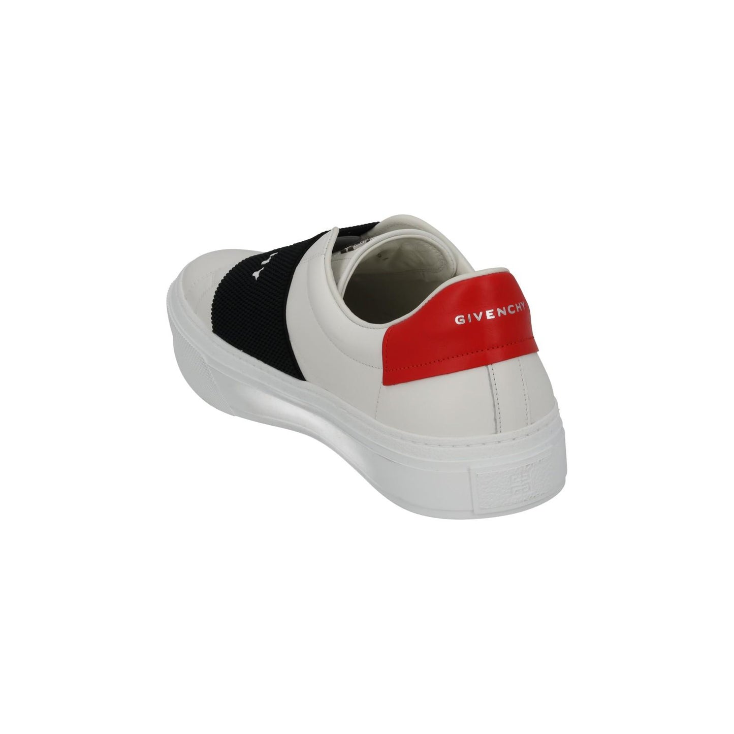 GIVENCHY Trainers City Court Elastic Strap Sneaker White Leather UK10 NEW RRP495