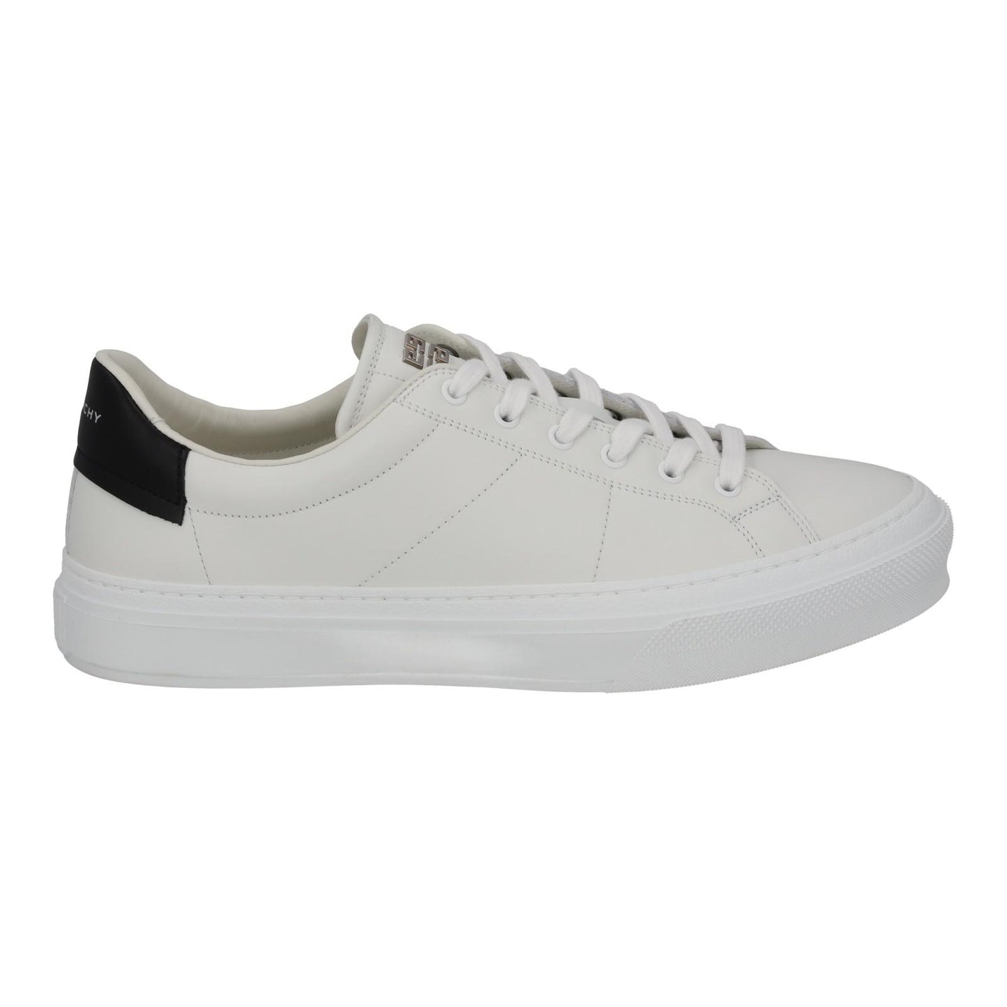 GIVENCHY City Sport Sneakers Lace Up White Black Leather UK10 NEW RRP485
