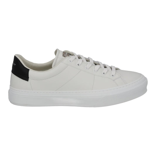 GIVENCHY City Sport Sneakers Lace Up White Black Leather UK10 NEW RRP485