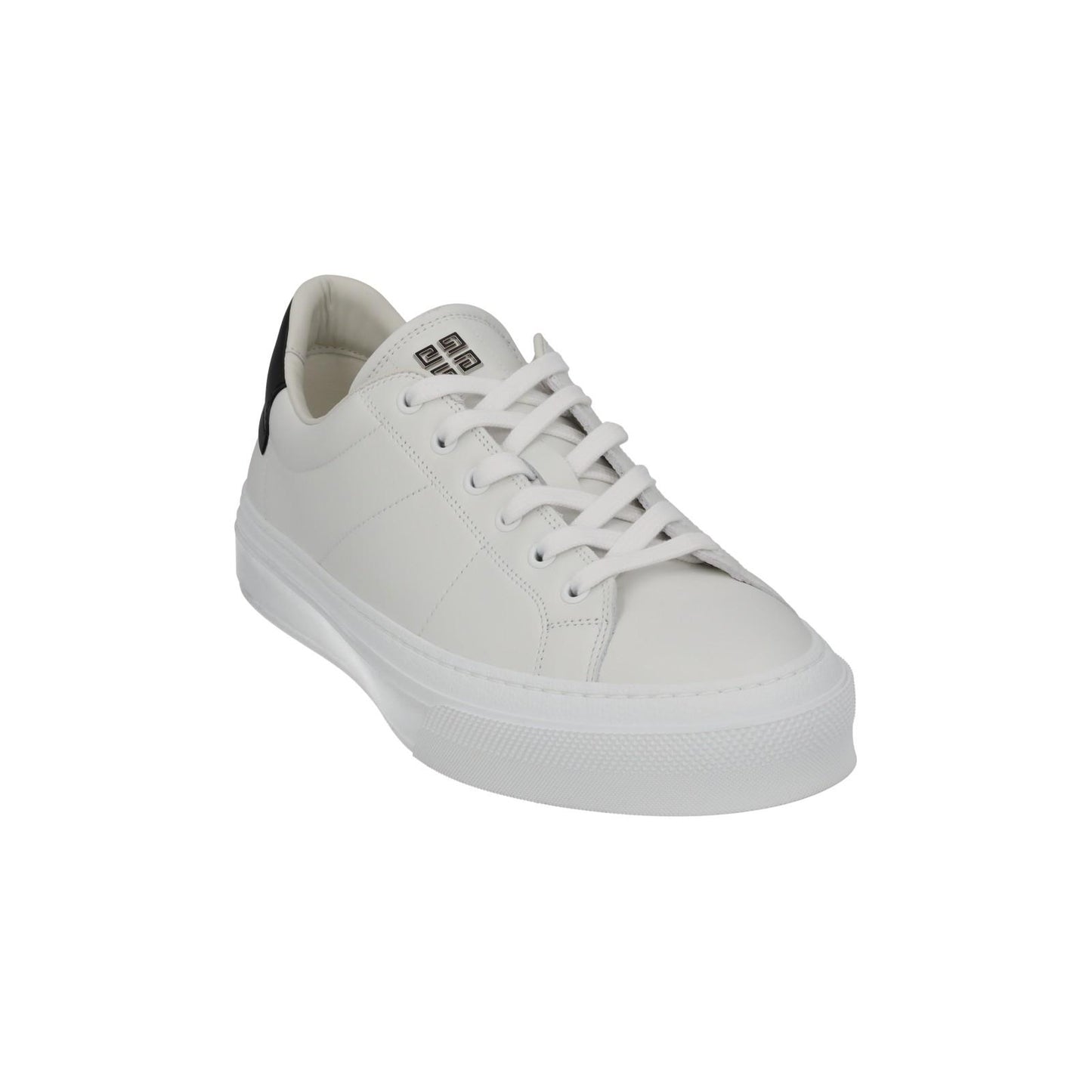 GIVENCHY City Sport Sneakers Lace Up White Black Leather UK10 NEW RRP485