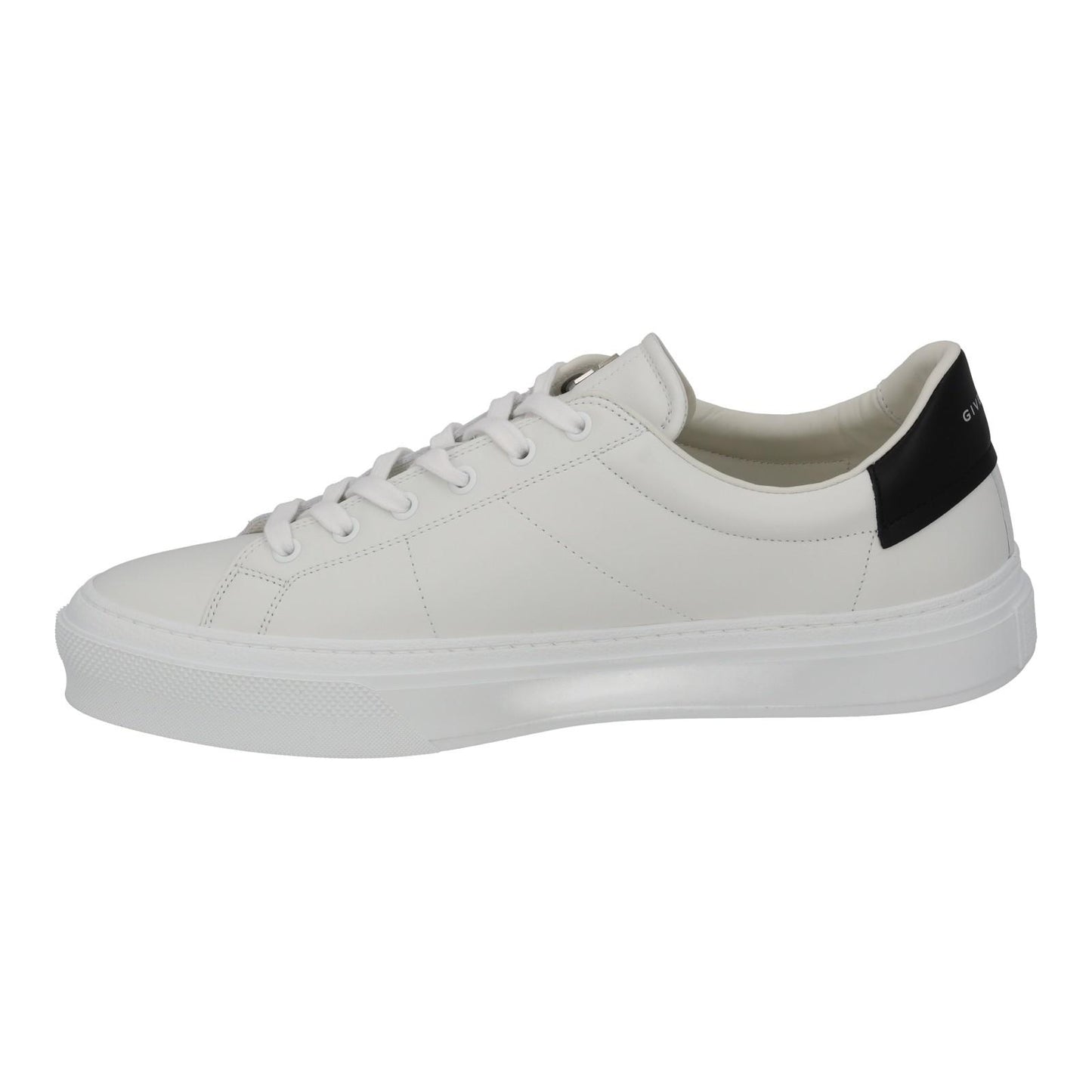 GIVENCHY City Sport Sneakers Lace Up White Black Leather UK10 NEW RRP485