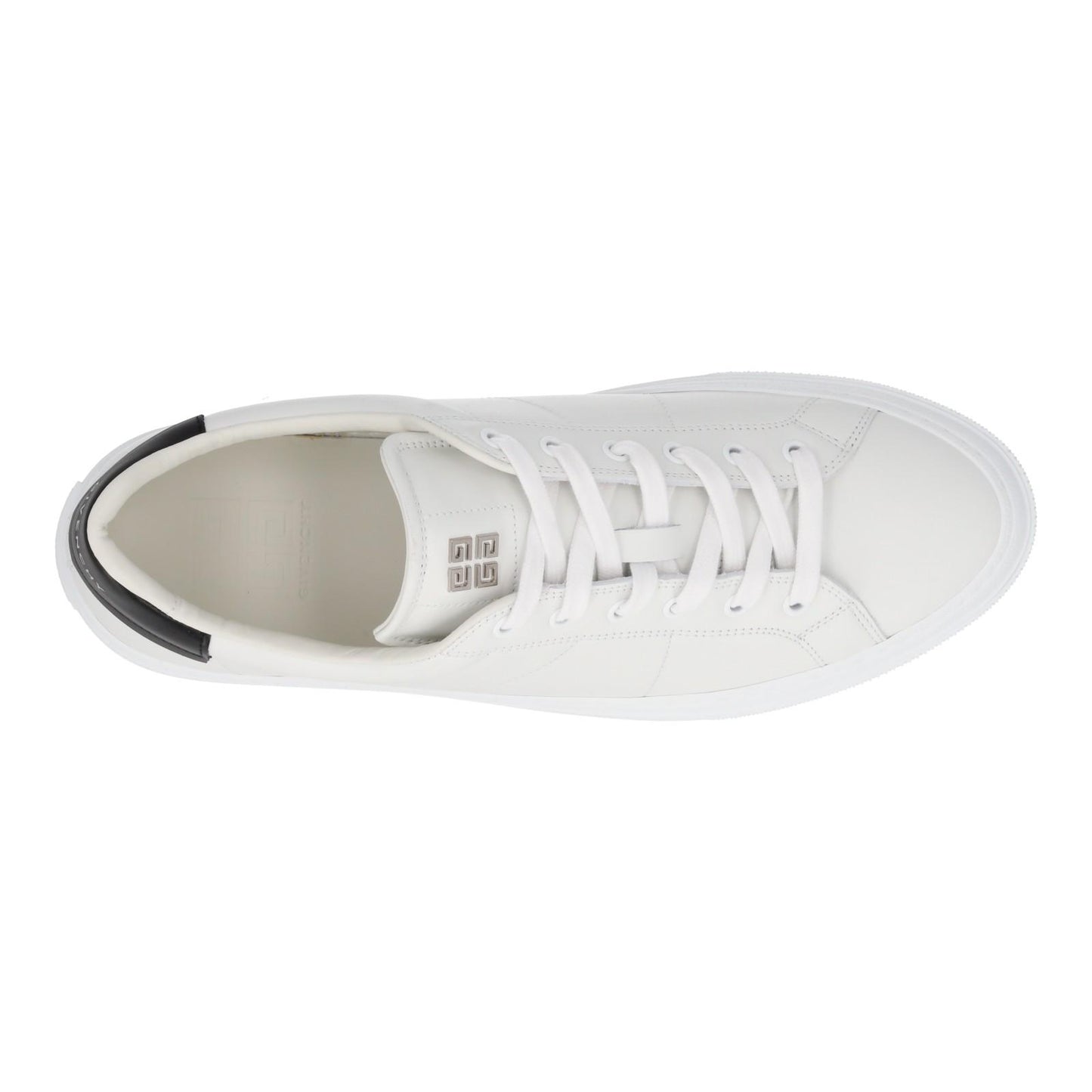 GIVENCHY City Sport Sneakers Lace Up White Black Leather UK10 NEW RRP485