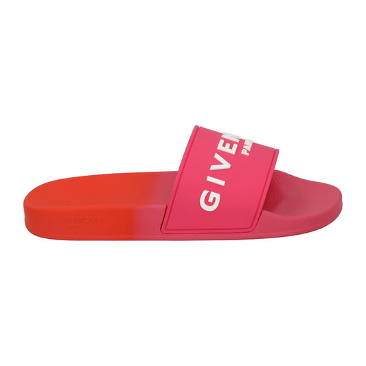 GIVENCHY Slide Flat Sandal Slip On Logo Slide Pink Orange EU41 UK8 NEW RRP290