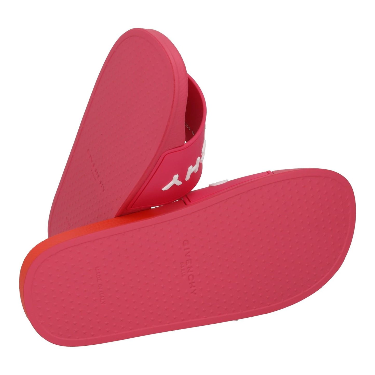 GIVENCHY Slide Flat Sandal Slip On Logo Slide Pink Orange EU41 UK8 NEW RRP290