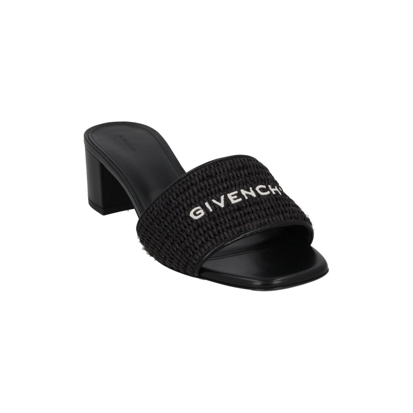 GIVENCHY 4G Mule Sandal Shoes Mid Block Heel Open Toe Black EU41 UK8 NEW RRP610