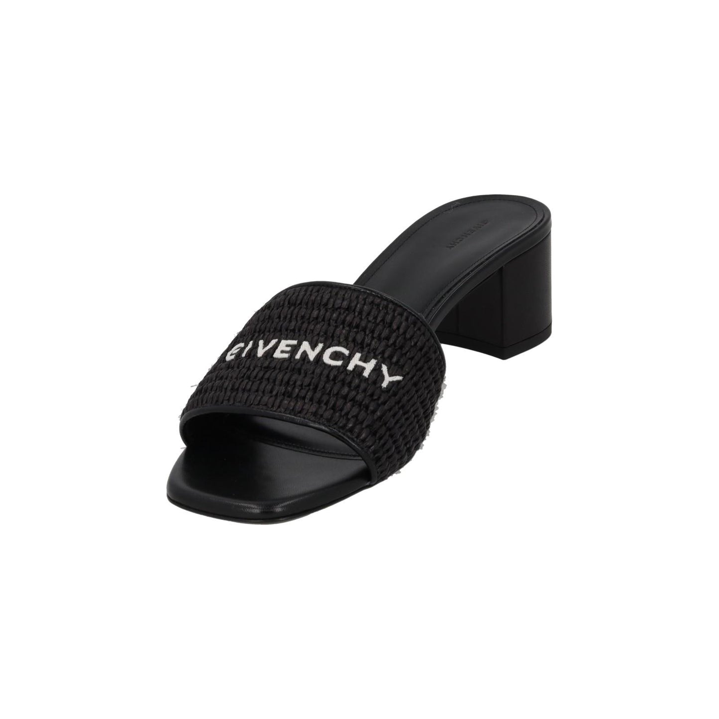 GIVENCHY 4G Mule Sandal Shoes Mid Block Heel Open Toe Black EU41 UK8 NEW RRP610