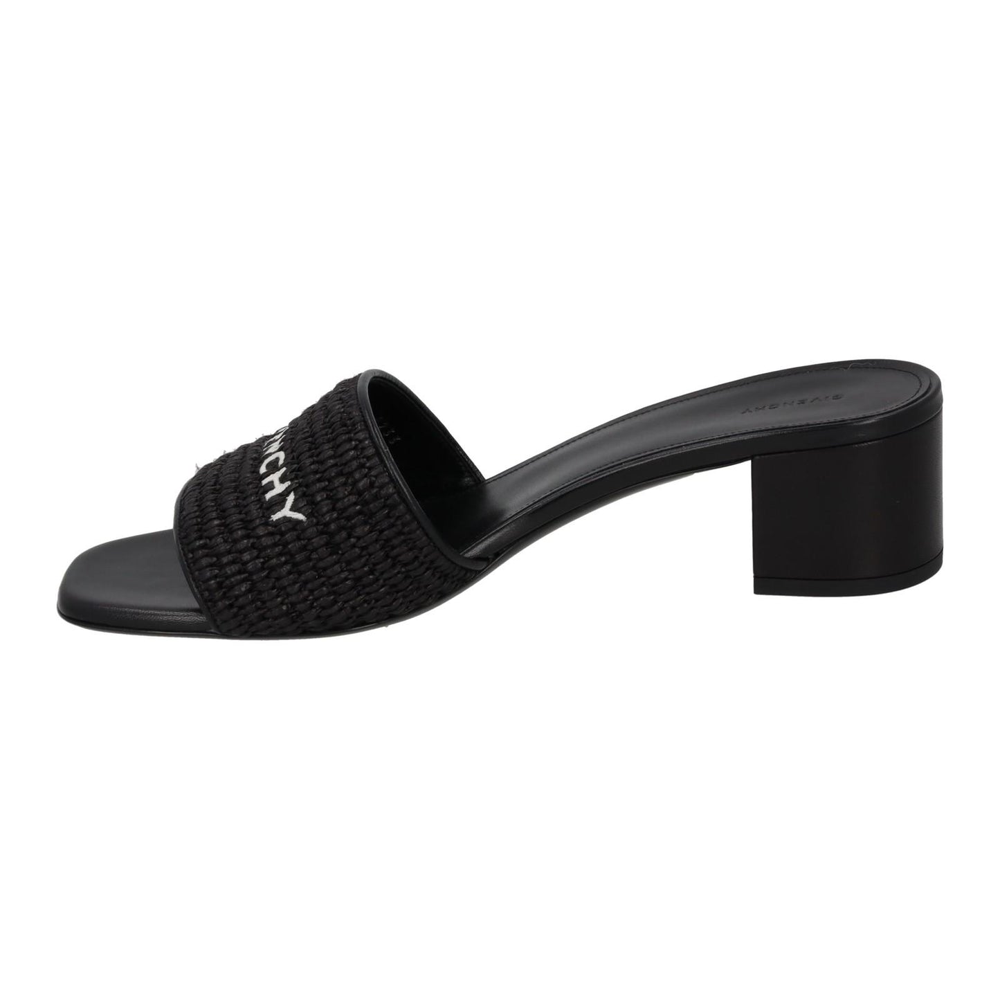 GIVENCHY 4G Mule Sandal Shoes Mid Block Heel Open Toe Black EU41 UK8 NEW RRP610