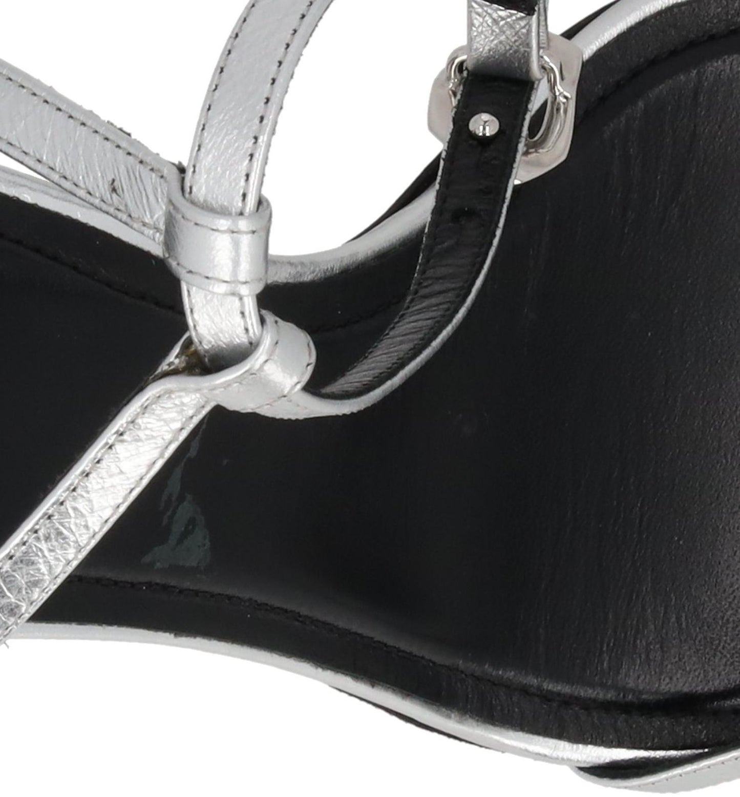 GIVENCHY Sandal Shoe G Chain Cube Heel Silver Leather EU41 UK8 NEW RRP800