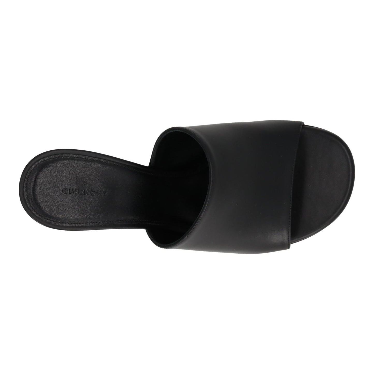 GIVENCHY G Cube Mule Shoes 70 Heel Open Toe Black Leather EU37 UK4 NEW RRP710