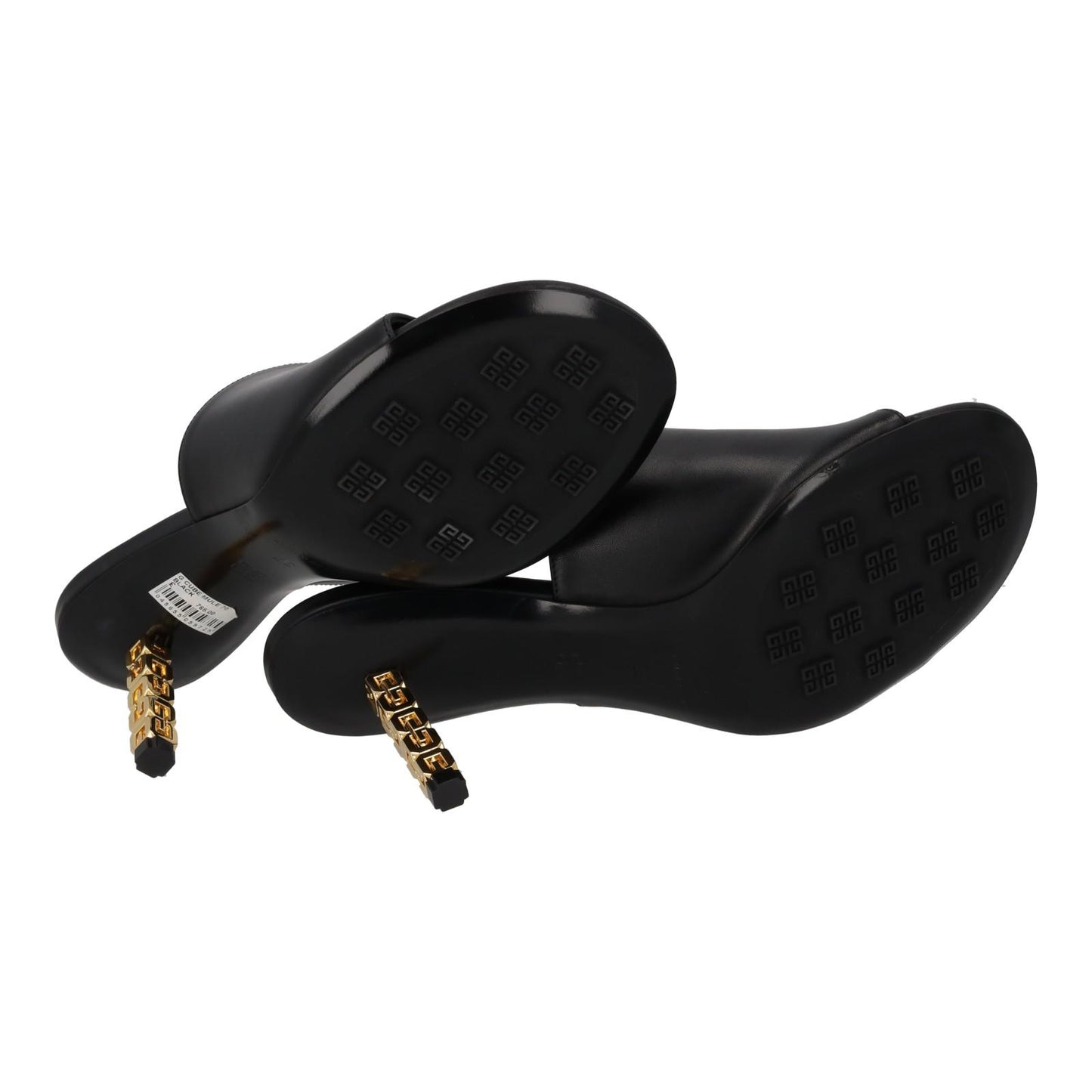 GIVENCHY G Cube Mule Shoes 70 Heel Open Toe Black Leather EU37 UK4 NEW RRP710