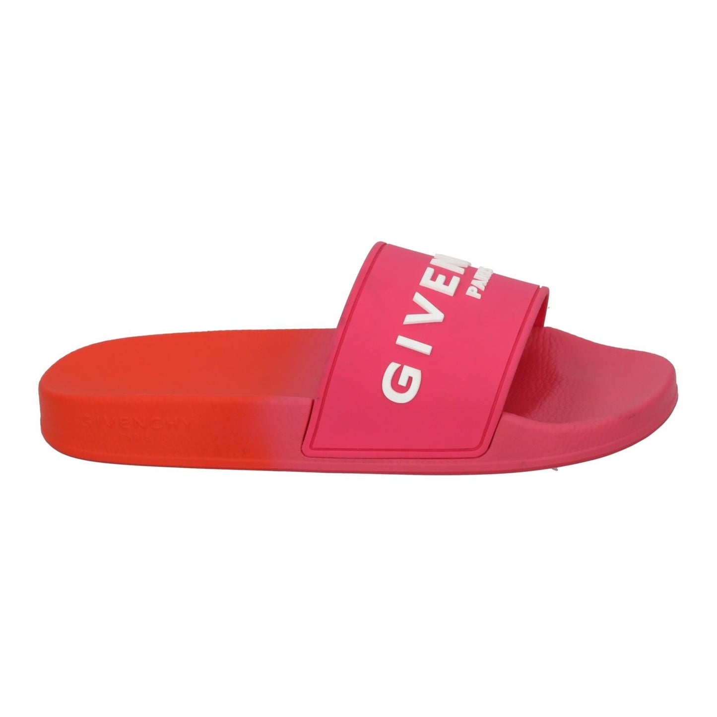 GIVENCHY Slide Flat Sandal Slip On Logo Slide Pink Orange EU39 UK6 NEW RRP290