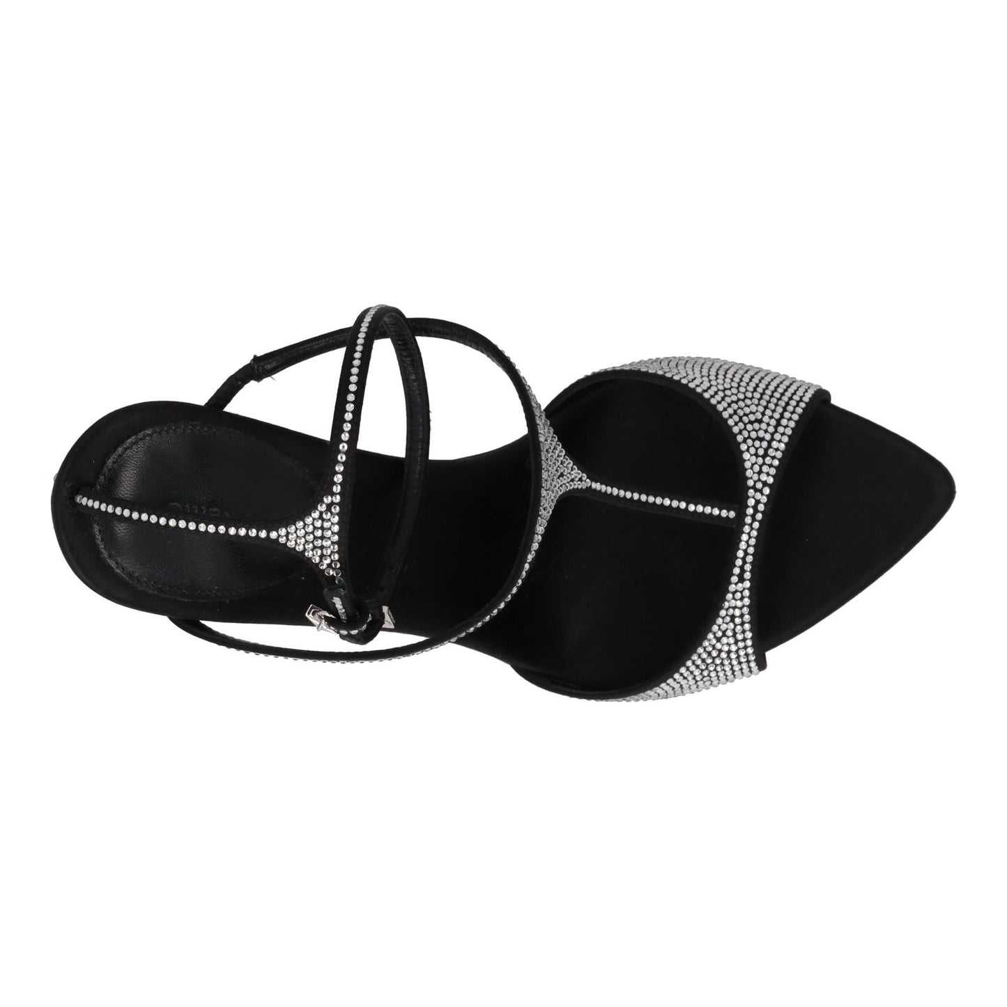 GIVENCHY Sandal Shoes G Lock Heel Silver Crystal Black EU39.5 UK6.5 NEW RRP1010