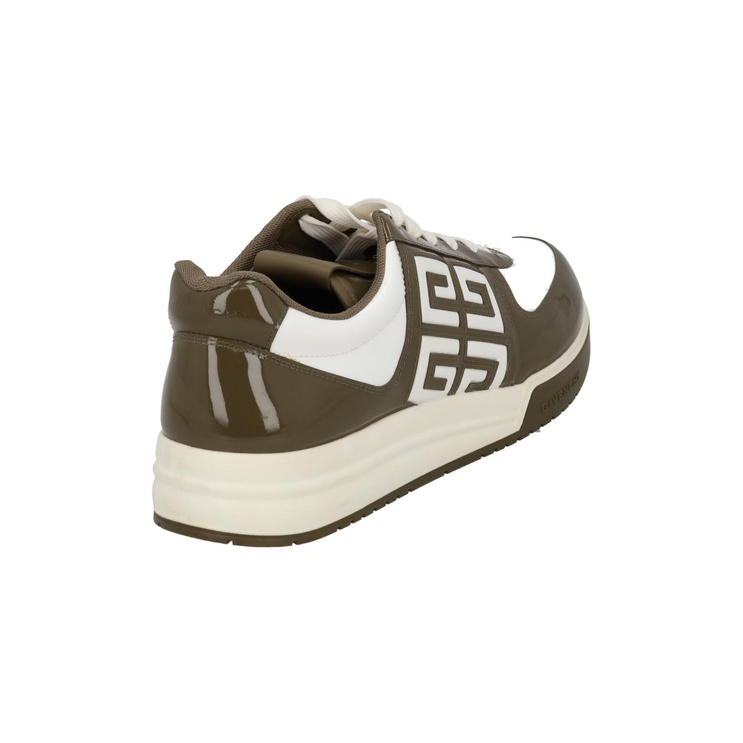 GIVENCHY G4 Trainers Low Top Lace Sneakers Patent Brown White UK9 NEW RRP545