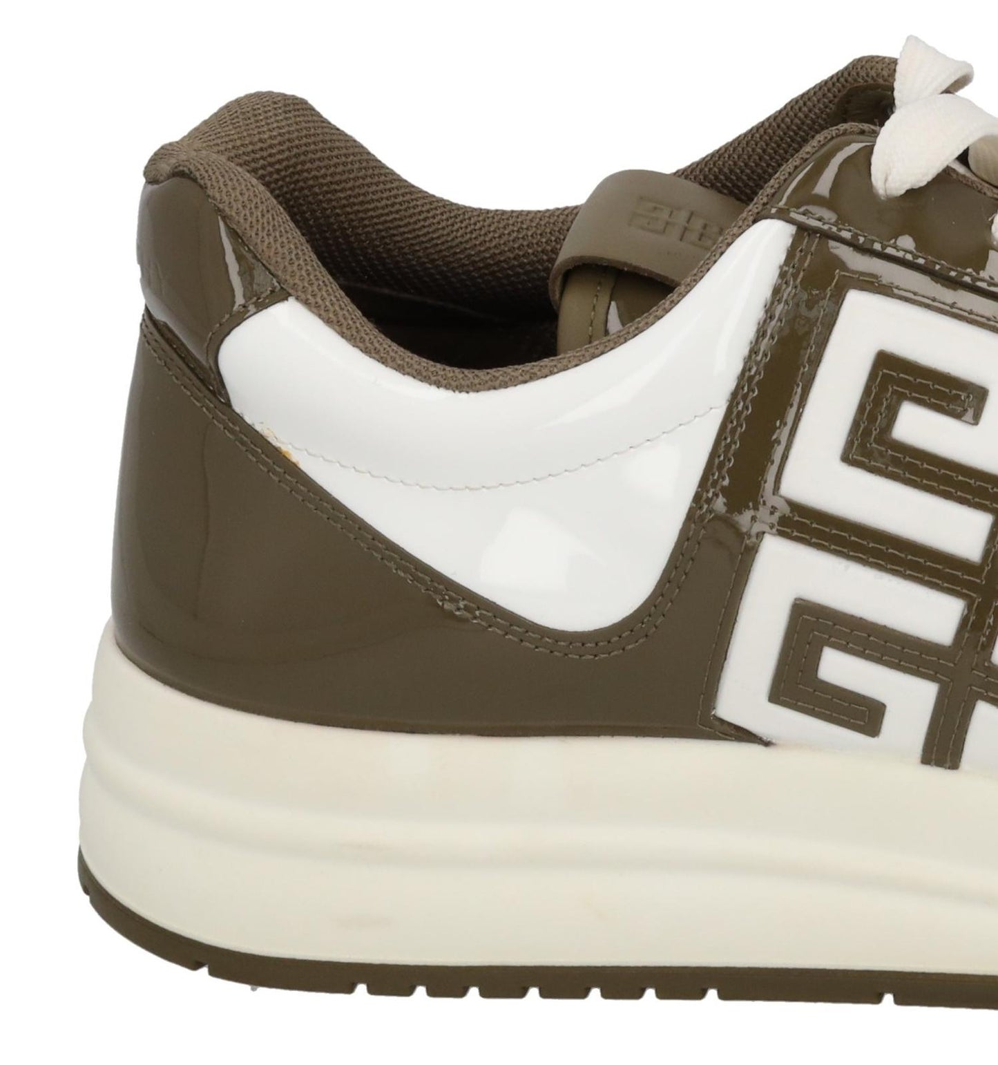 GIVENCHY G4 Trainers Low Top Lace Sneakers Patent Brown White UK9 NEW RRP545
