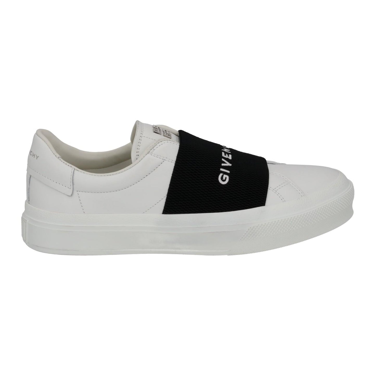 GIVENCHY Trainers City Court Elastic Sneakers Black White Leather UK7 NEW RRP495