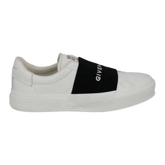 GIVENCHY Trainers City Court Elastic Sneakers Black White Leather UK7 NEW RRP495