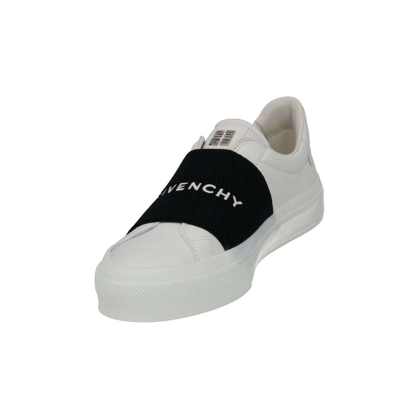 GIVENCHY Trainers City Court Elastic Sneakers Black White Leather UK7 NEW RRP495