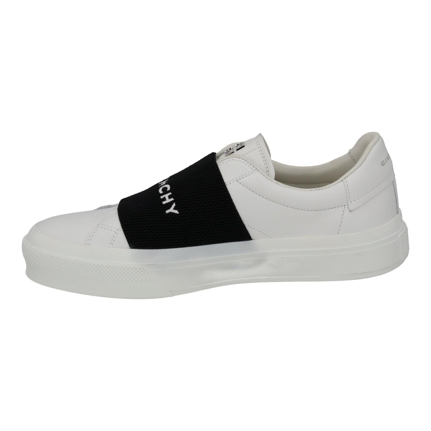 GIVENCHY Trainers City Court Elastic Sneakers Black White Leather UK7 NEW RRP495