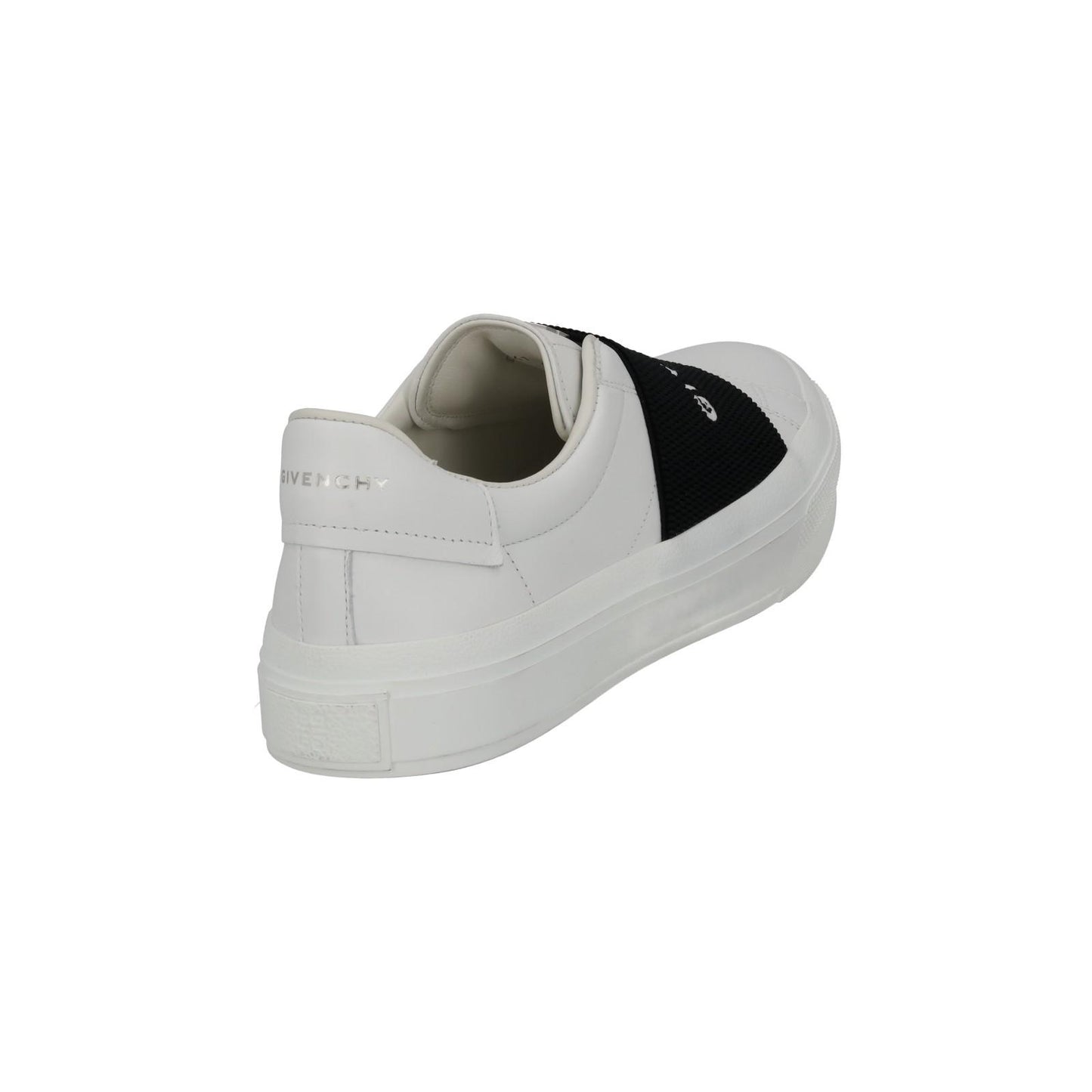 GIVENCHY Trainers City Court Elastic Sneakers Black White Leather UK7 NEW RRP495
