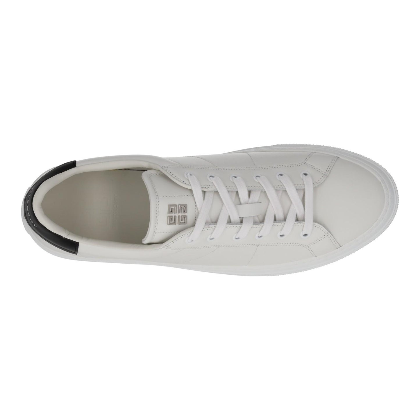 GIVENCHY Trainers City Sport Low Top Lace White Black Leather UK12 NEW RRP485