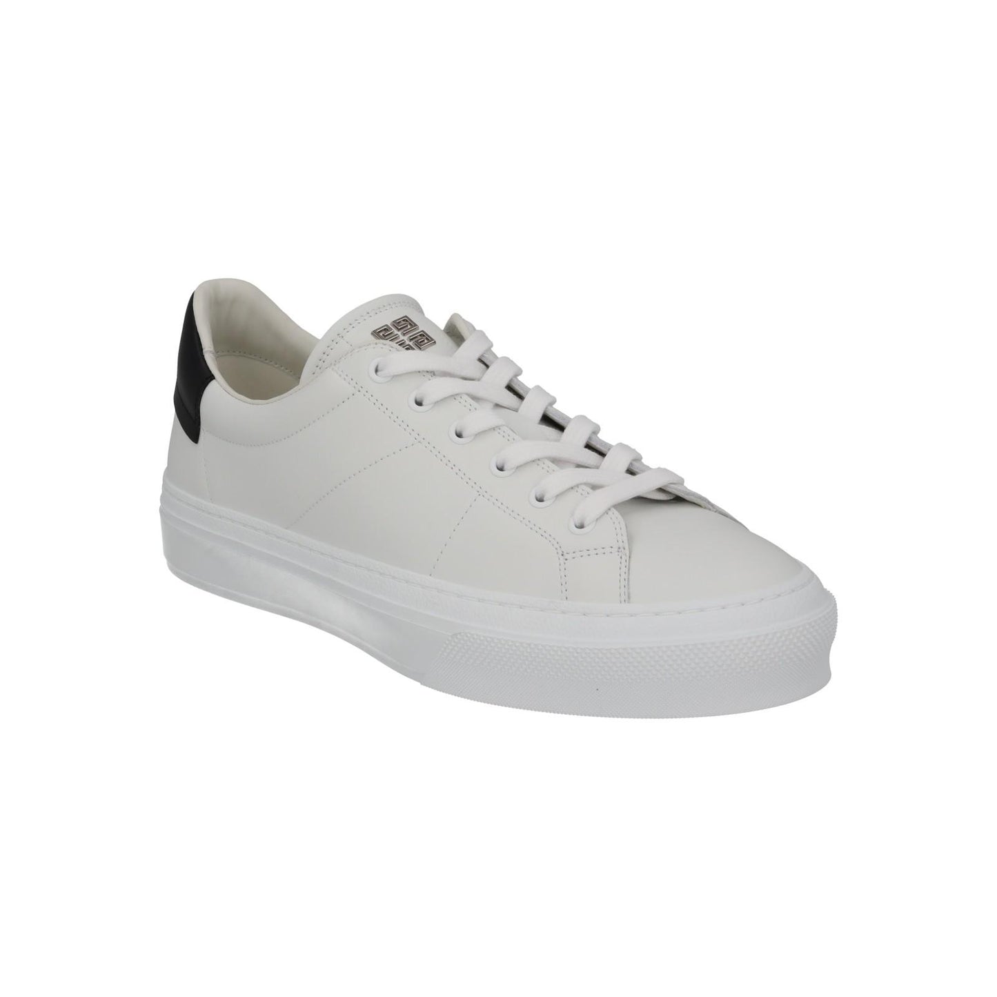 GIVENCHY Trainers City Sport Low Top Lace White Black Leather UK8.5 NEW RRP485