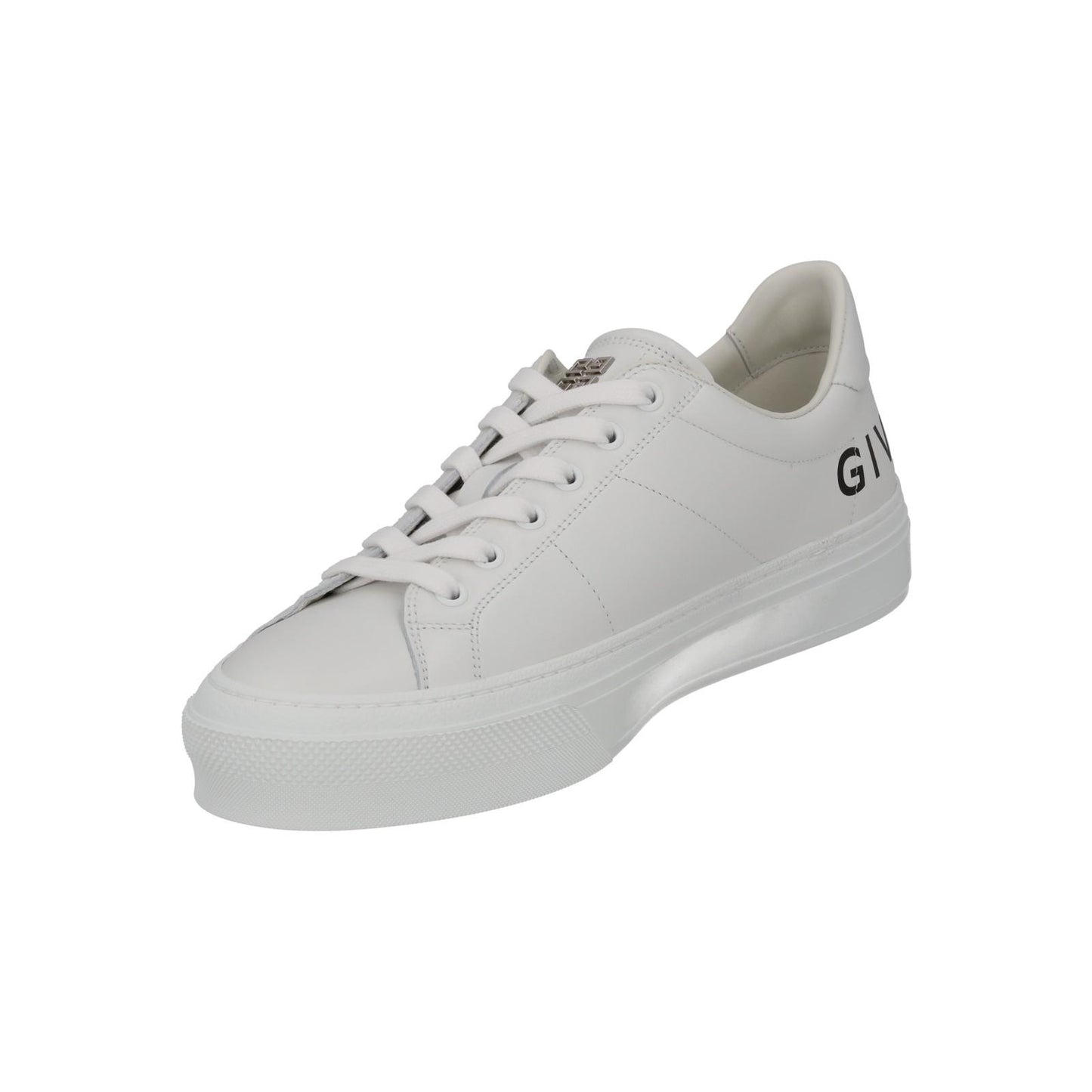 GIVENCHY Trainers City Sport Logo White Black Leather IT41 UK8 NEW RRP510