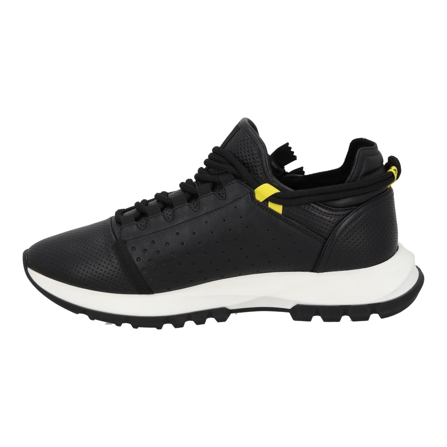 GIVENCHY Trainers Spectre Zip Runner Lace Low Top Black Leather UK8 NEW RRP595
