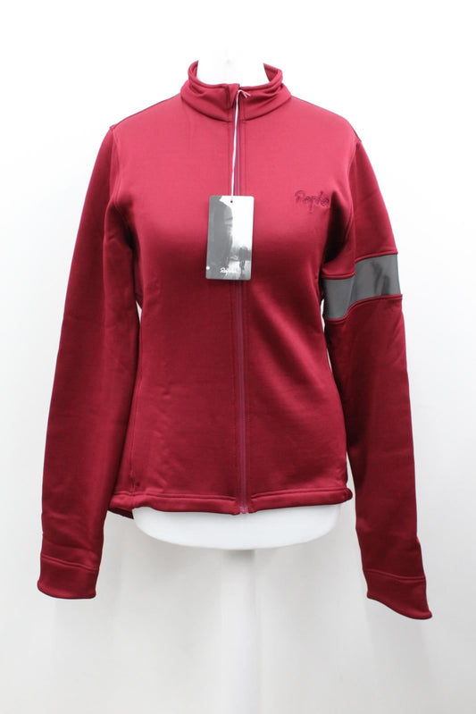 RAPHA Ladies Red Fleece Lined Long Sleeves Collared Winter Jersey L BNWT