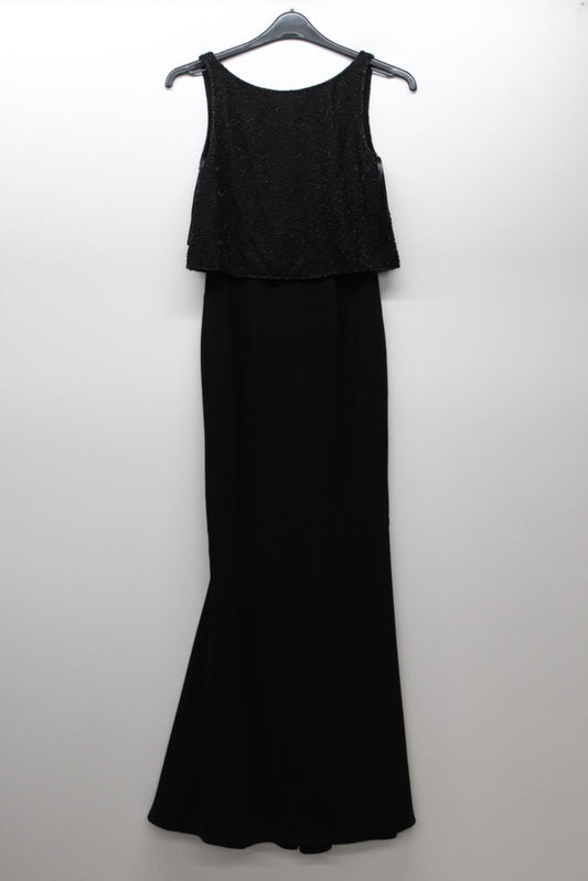 HOBBS Ladies Constance Black Embellished Sleeveless Maxi Dress UK6 BNWT