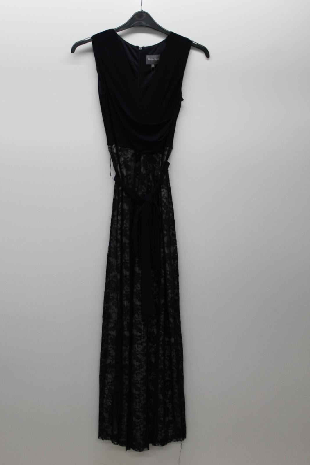 PHASE EIGHT Ladies Gwyneth Navy Blue Lace Pleated Skirt Maxi Dress UK8 NEW